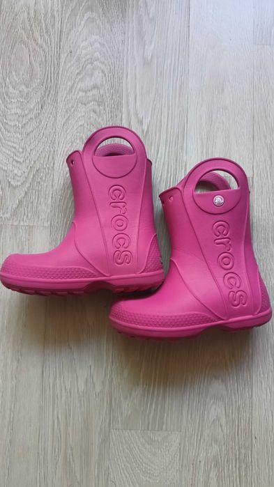 Продам дитячі гумові чоботи Crocs рожеві 30 розмір