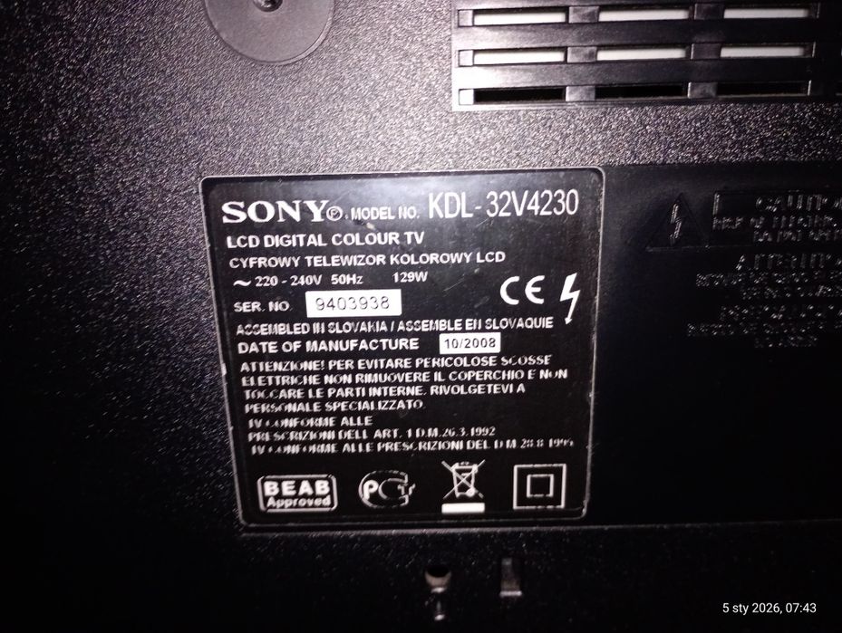 Sprzedam tv Sony 32 cale