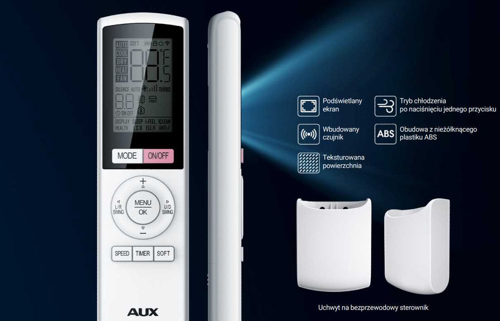 Klimatyzacja AUX C-Smart 3,5kW Free Wind UV-C A++ OGRZEWANIE zimą!