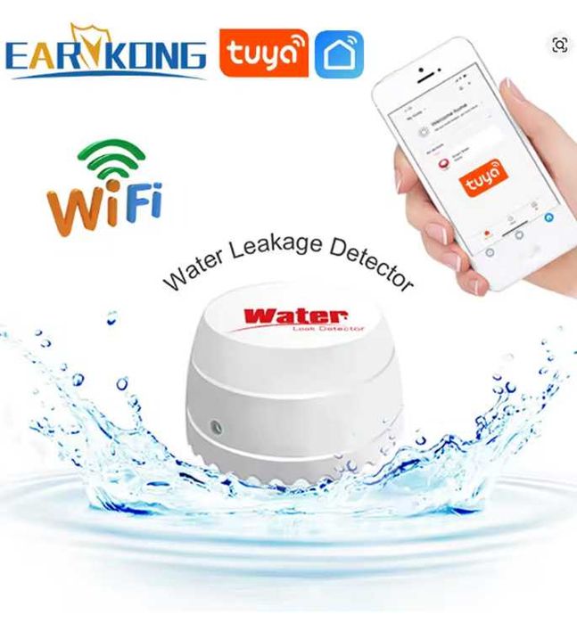 Детектор витоку води WiFi датчик затоплення Water Leakage Detector