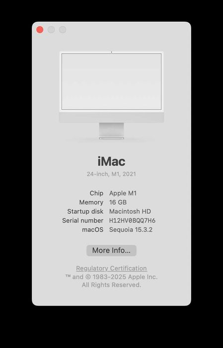Apple iMac M1 24" 16GB/256GB como NOVO