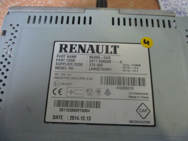 Rádio / auto-rádio RENAULT Clio IV Grandtour (KH_)