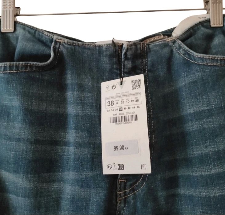ZARA nowe jeansy wide legs M/L bawełna