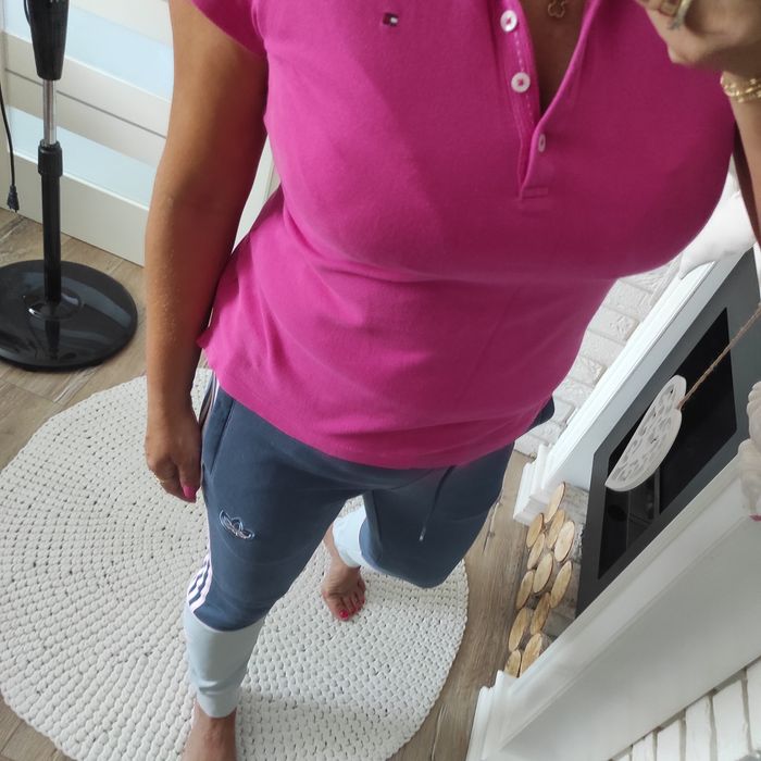 HIT!Spodnie Adidas szaro niebieskie rozm S-M-L