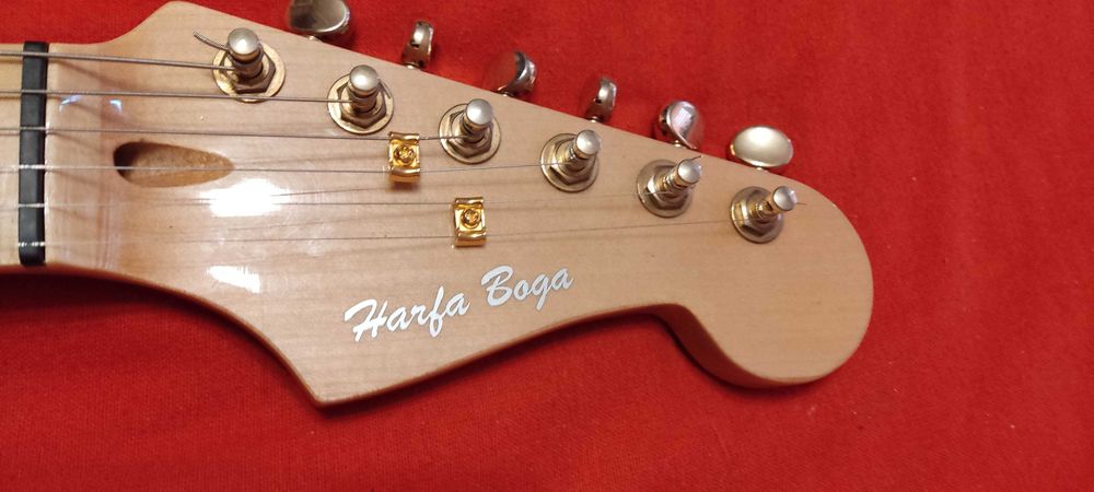 Gitara lutnicza superstrat mahoń klon hardtail rewelacyjny dżwiek