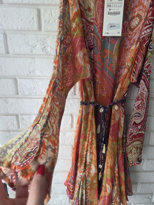 Zara letnia zwiewna sukienka nowa z metką XS 34