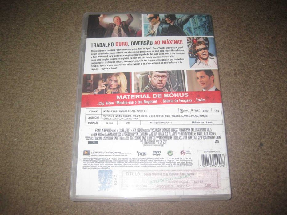 DVD "Negócios de Ocasião" com Vince Vaughn