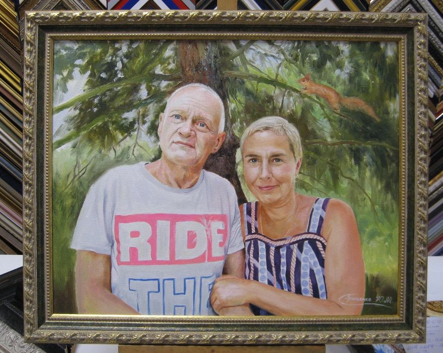 " Семейный портрет маслом 40/50 см/ Портрет олійними фарбами"