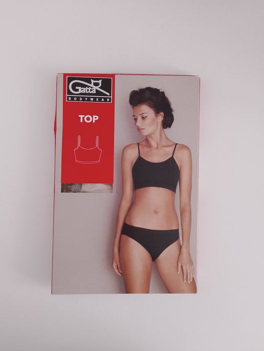 Beżowy bezszwowy top damski Gatta biustonosz sportowy rozmiar L