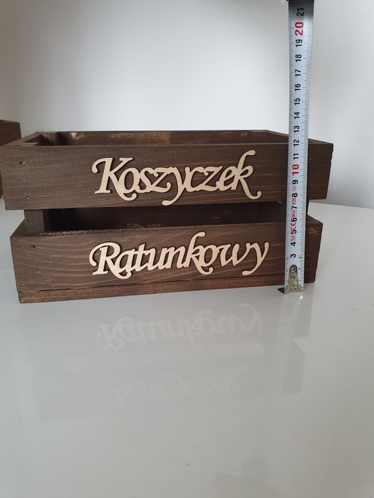 2 koszyczki ratunkowe, drewniane