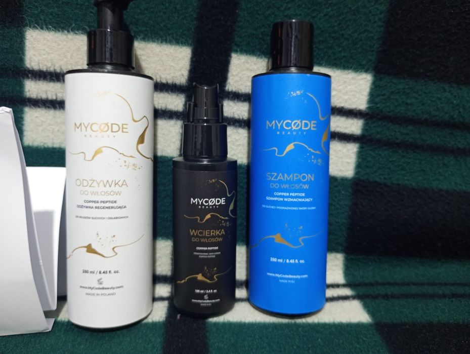 Zestaw MyCode Beauty: Wcierka, Szampon i Odżywka z Peptydami Miedzi