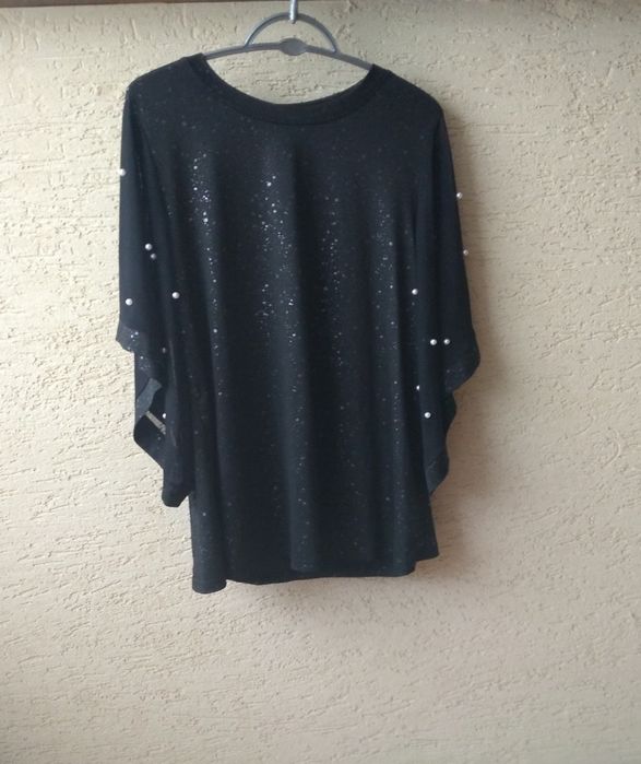 Oryginalna bluzeczka Shein xl z perlami na rekawkachl