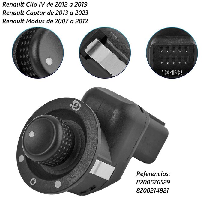 Comando retrovisores Renault Captur, Modus e Clio IV  NOVO
