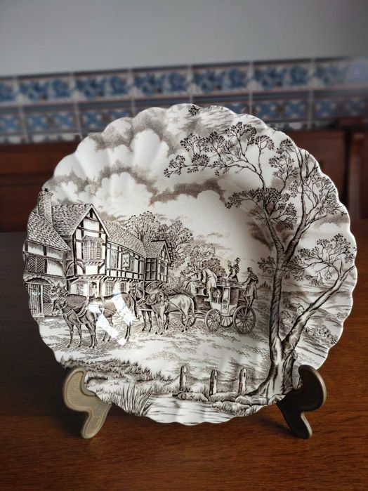 Pratos Vintage Myott Royal Mail - Louça fina - Conjunto de 2