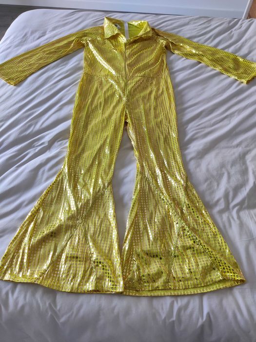 Disfarce Disco Dourado – Carnaval / Festa Anos 70 – Como Novo