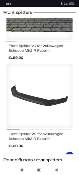Difusor Plástico VW Scirocco 2008-2014