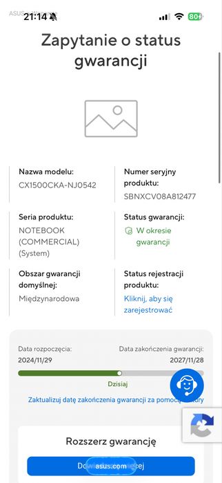 NOWY ASUS Chromebook CX15 | 8GB RAM | 15.6" FHD | Zaplombowany!