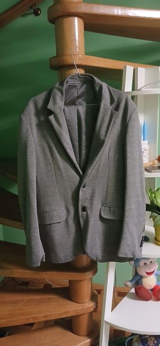 Чоловічий сірий трикотажний піджак Zara Man (розмір 48-50) ідеальний