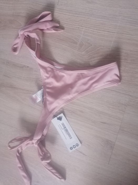 Majtki strój kąpielowy dwuczęściowy Boohoo XS 34 pudrowy róż
