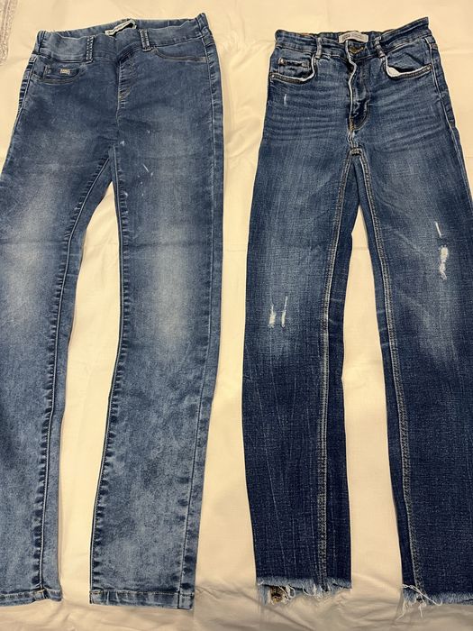 2 Pary Spodnie Jeans Zara, Stradivarius,  R.36