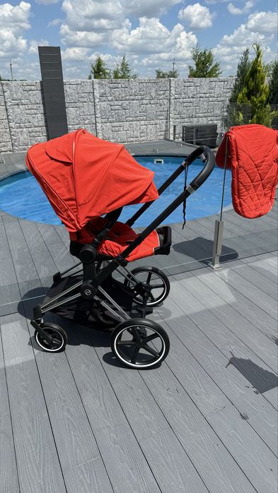 Cybex Priam 2 в 1 +зимовий конверт у подарунок, колір autumn gold, дуже гарний стан