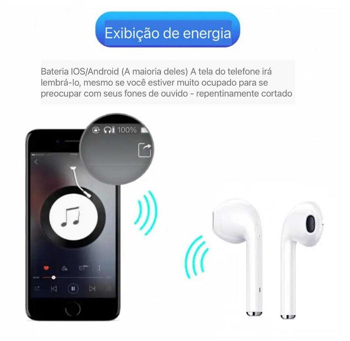 White I7 Earphones, Small Box64738417707906121