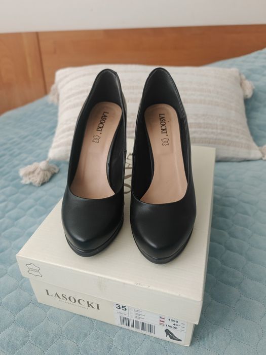 Półbuty na obcasie pantofle Lasocki 35