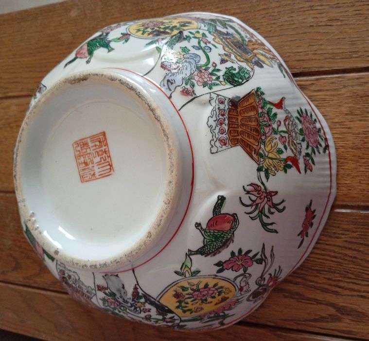 Duza chinska zabytkowa porcelanowa misa