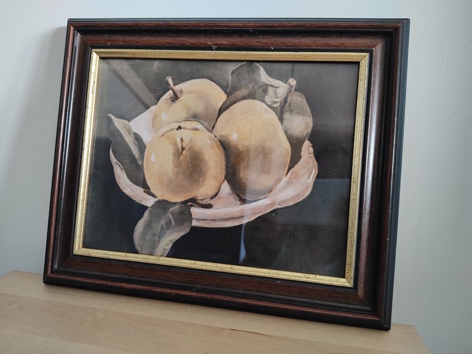 Obrazek obraz vintage nadruk na płótnie w drewnianej ramie