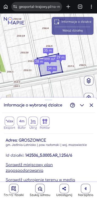 Działka budowlana 999 m² | Groszowice | Asfalt | 125 000 zł - Więcej