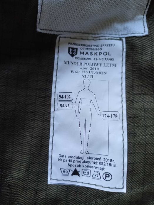Mundur polowy letni wzór 123UL rozmiar M/R