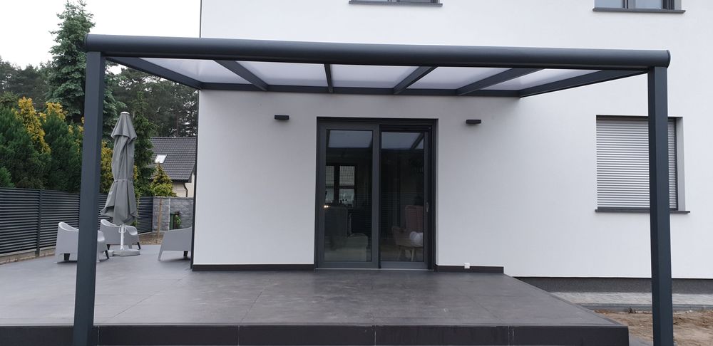 Zadaszenie przyścienne tarasu/pergola przyścienna 4x3m