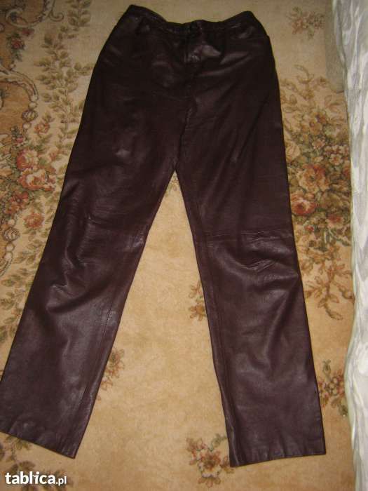 Spodnie damskie skórzane