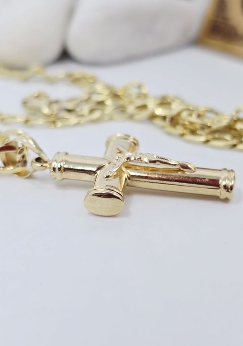 Złota zawieszka Krzyż próba 585 14k