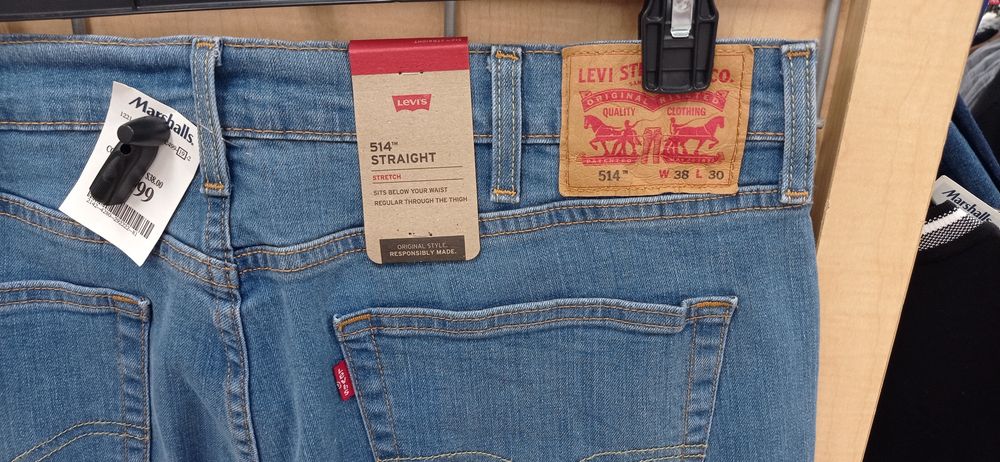 Oryginalne spodnie jeansowe Levi's Strauss 514 38/30 nowe za 1/3 ceny
