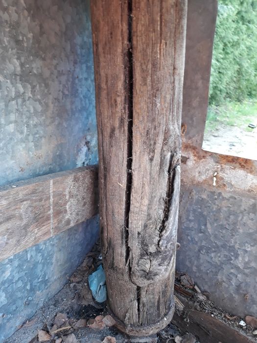 daszek do studni korba i belka z lat 50