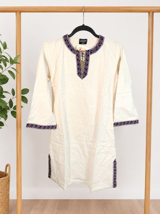 Sukienka tunika Vintage Leonardo Carbone XS/XXXS larp średniowiecze
