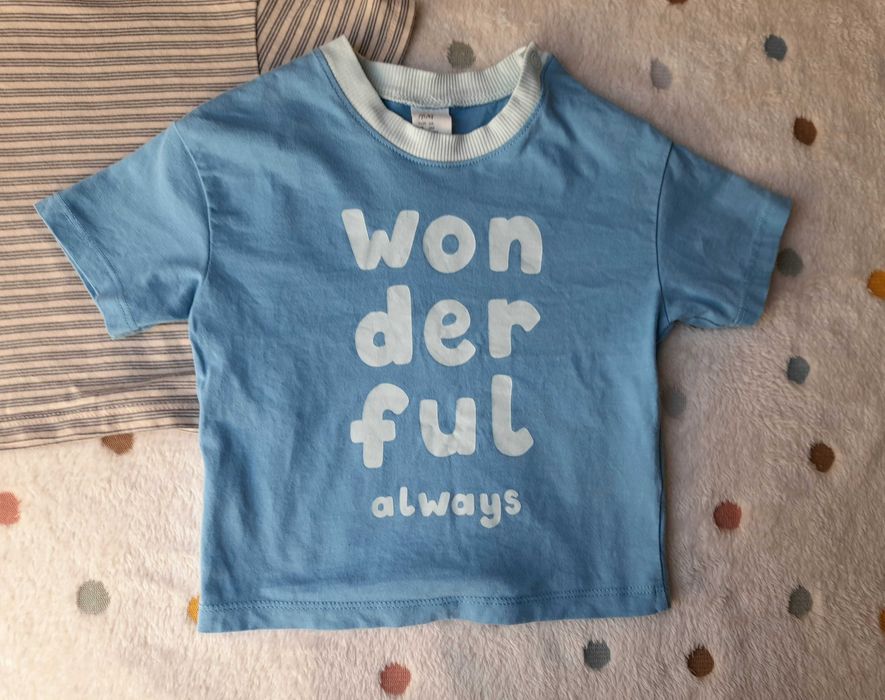 Zestaw 3 t-shirtów h&m gap 68 74