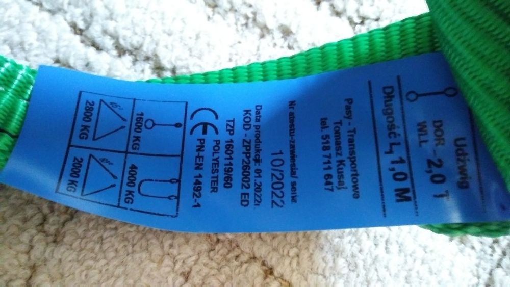 Zawiesia wężowe pasy i inne - komplet