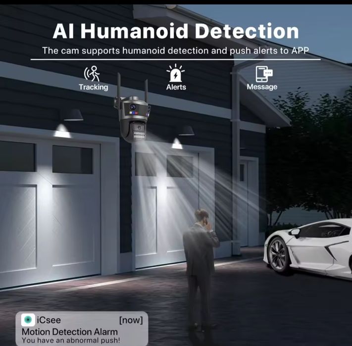 Câmera videovigilância rotativa