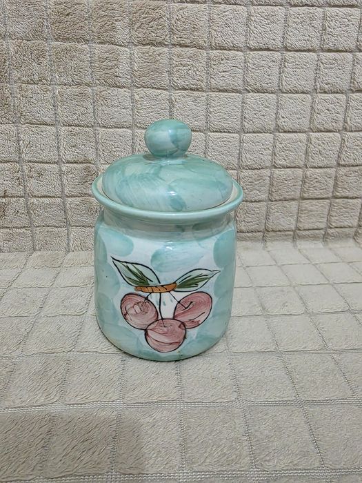 Vintage pojemnik ceramiczny na kawe i cukier