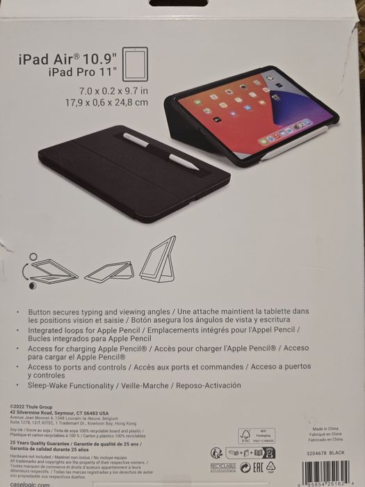 Чехол Case logic iPad 10.9
чехол для iPad Air® 10,9"