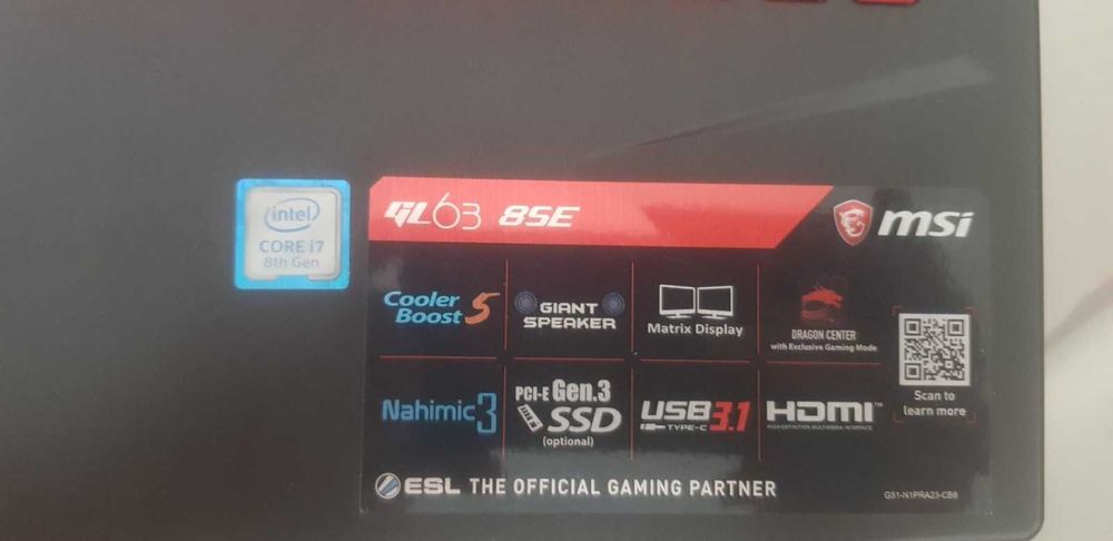MSI gl63 8se usado