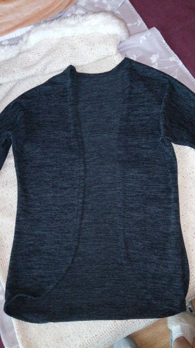 Sweter kardigan narzutka granatowy melanż