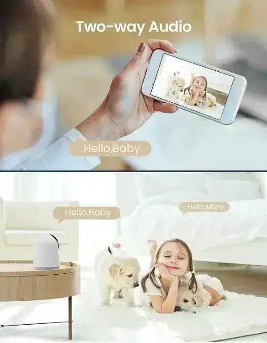 Внутрішня камера безпеки,відеоняня, GNCC P1, Wi Fi 2,4,360°,++