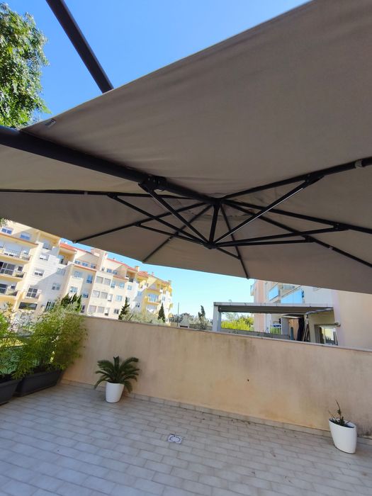 Chapéu de sol Naterial Sonora Led Creme 280X390CM