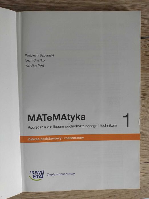 Matematyka 1 zakres podstawowy i rozszerzony