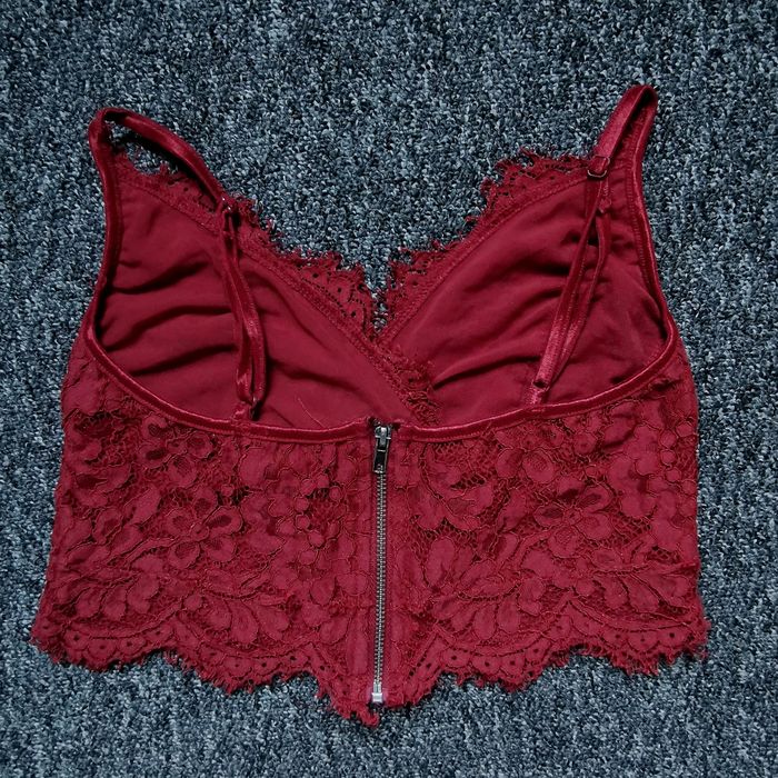 Koronkowy top/ biustonosz typu bralette xs z zamkiem