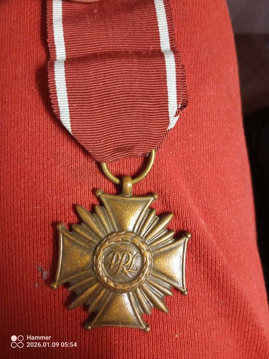 Medal brązowy Krzyż Zasługi PRL vintage retro