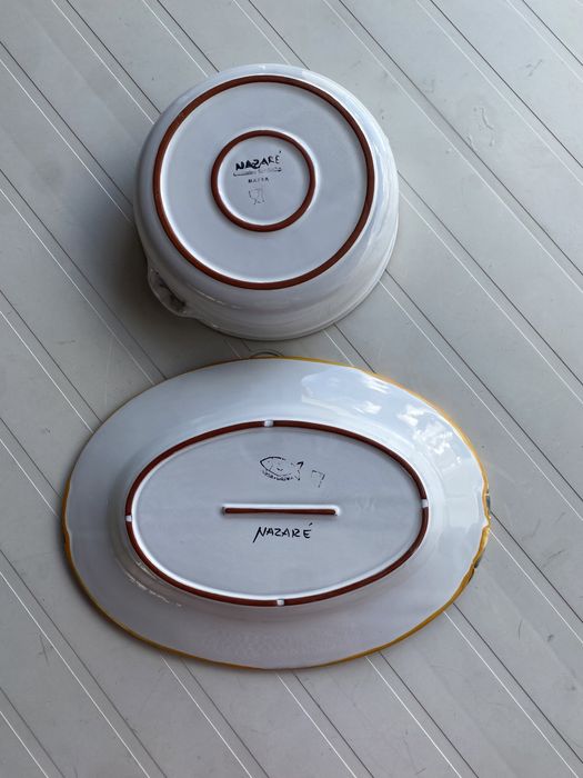 Conjunto de travessa e taça